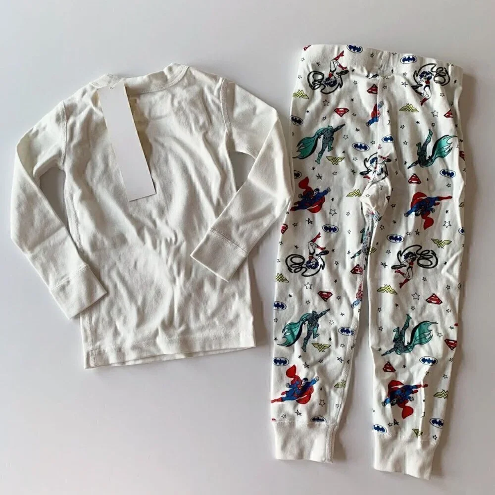 NWT Hanna Andersson Justice League Kids Long John Pajama 3T 90 Cm 4T 5T